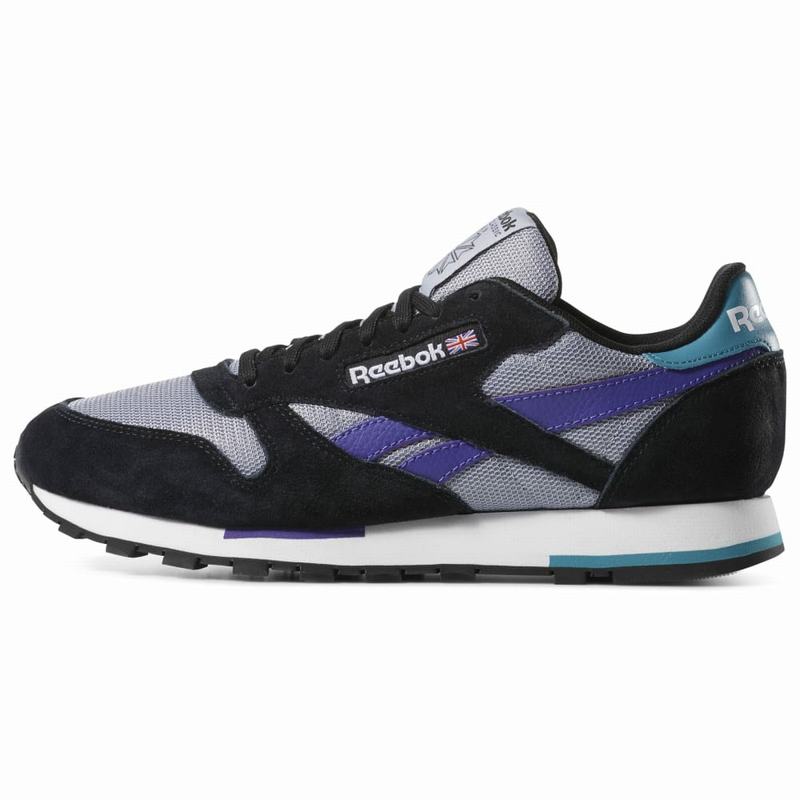 Reebok Classic Leather Tenisky Panske - Čierne/Siva/Nachový KX1787TK